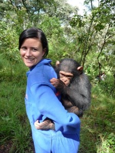 jessica with chimp